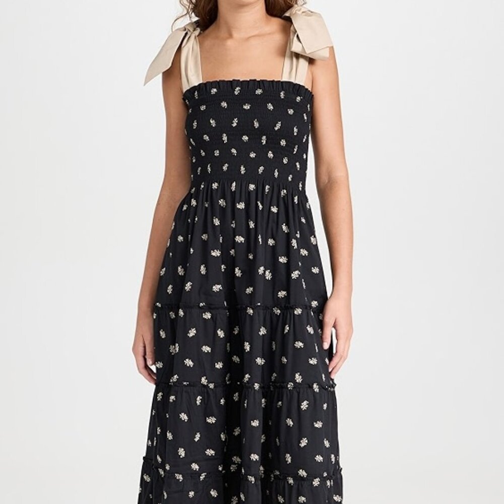 Hill House - The Ribbon Ellie Nap Dress - Khaki Autumn Paisley Small